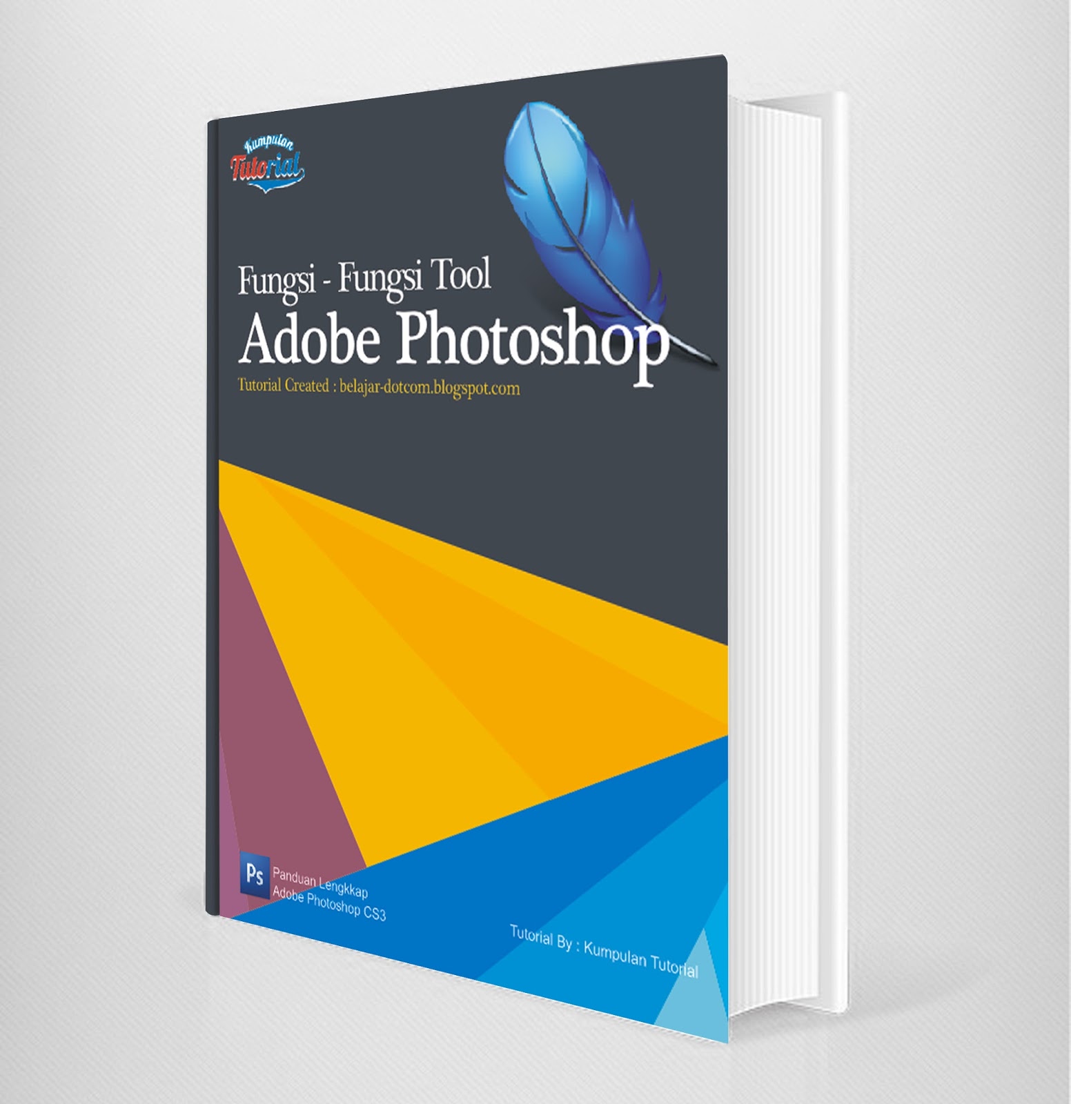 Download Free Blog Andri Kurniawan Tutorial Coreldraw X4 Mendesain Cover Buku Dengan Mudah PSD Mockup Template