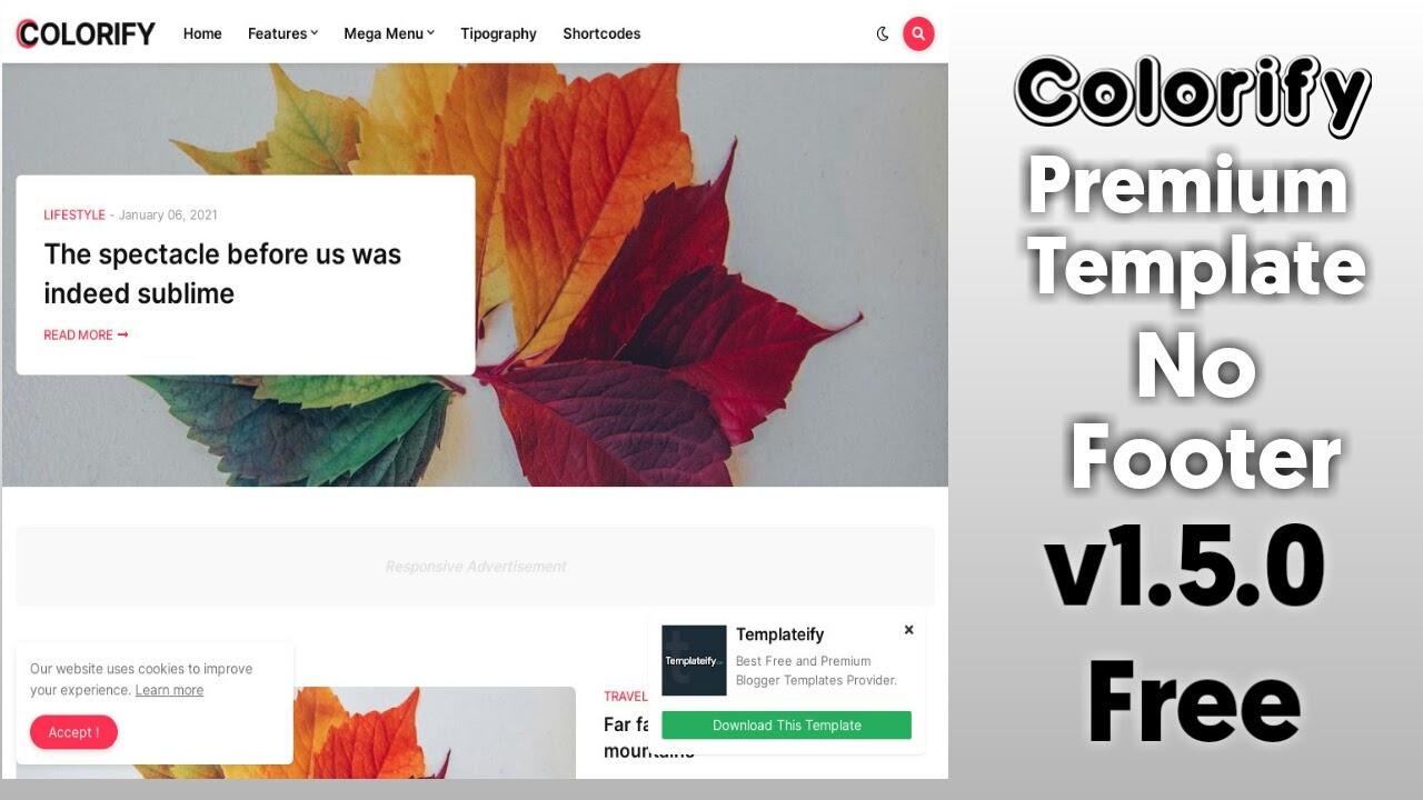 Colorify Premium Blogger Template Free Download
