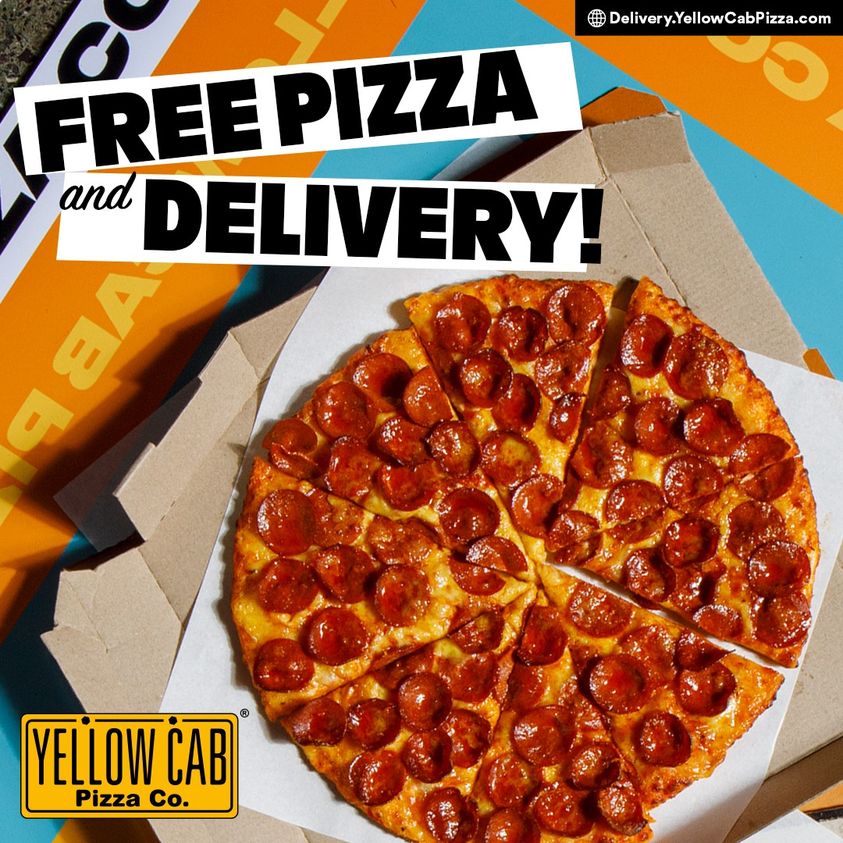 Manila Shopper Yellow Cab FREE Pizza & Delivery Promo