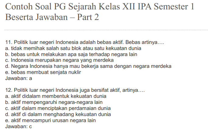 Soal sejarah essay kelas 12 semester 1 beserta jawaban 07 picture
