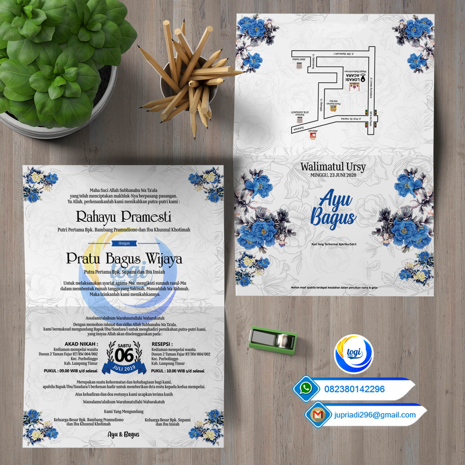 Download desain undangan pernikahan cdr
