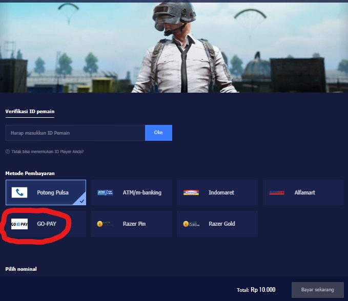 top up game online murah pakai gopay