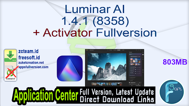 Luminar AI 1.4.1 (8358) + Activator Fullversion