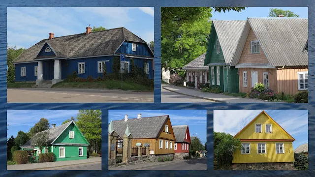 Colorful Houses Near Trakai in Lithuania
