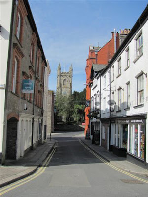 Shops and church at St Austell