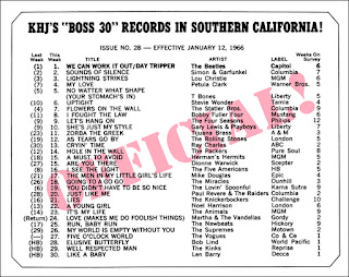 KHJ Boss 30 No. 28 - January 12, 1966