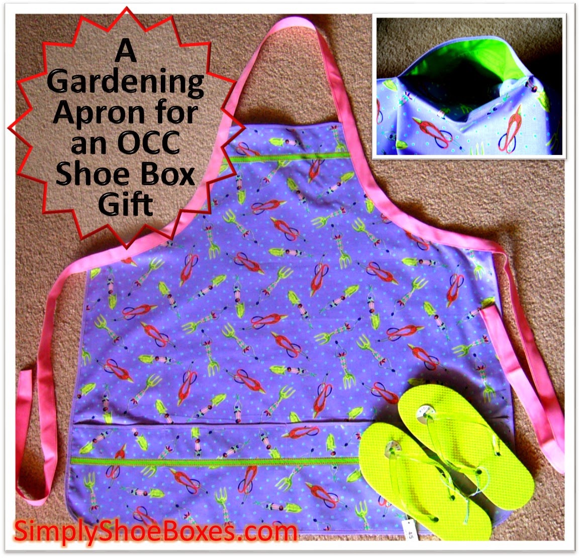 Garden Apron for OCC shoe box