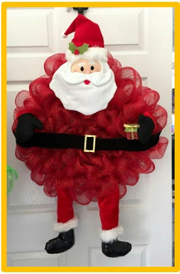decorativos de tul navideño, como hacer adornos de tul para colgar en la puerta, ideas para decorar con tul en esta navidad