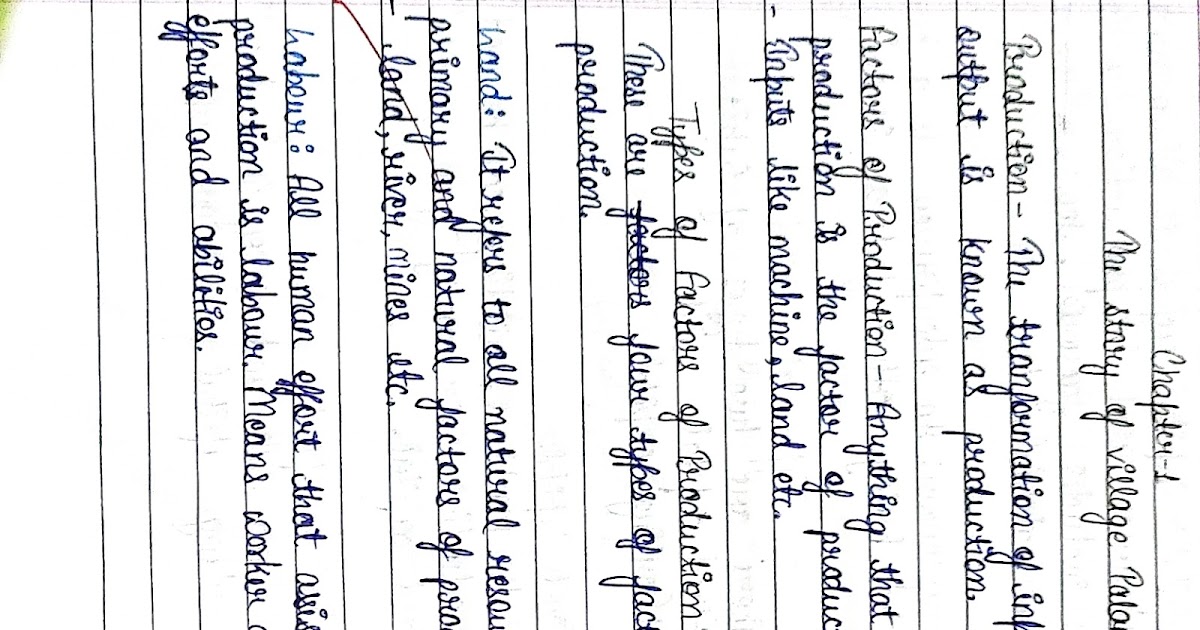 class 9 the story of village palampur notes question answer pdf