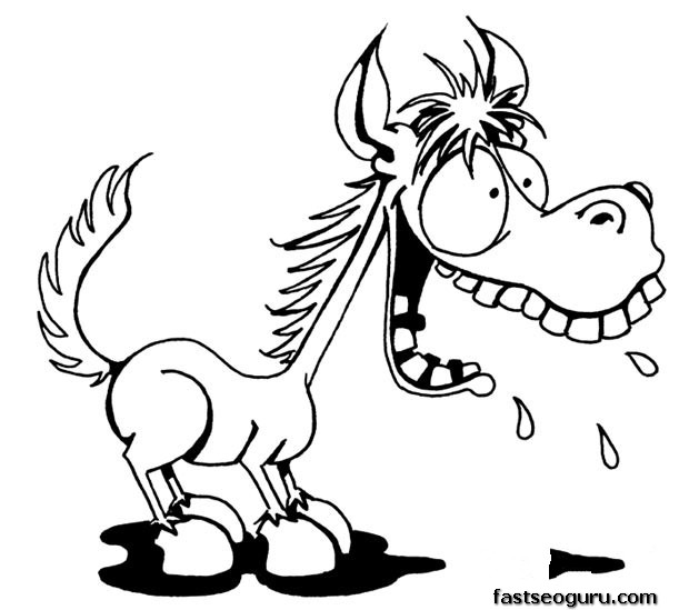 Donkey Print Out Coloring Pages 1080p
