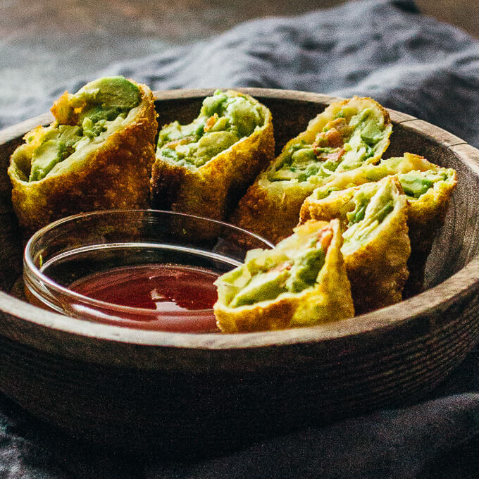 Avocado Egg Rolls With Sweet Chili Sauce CookToria