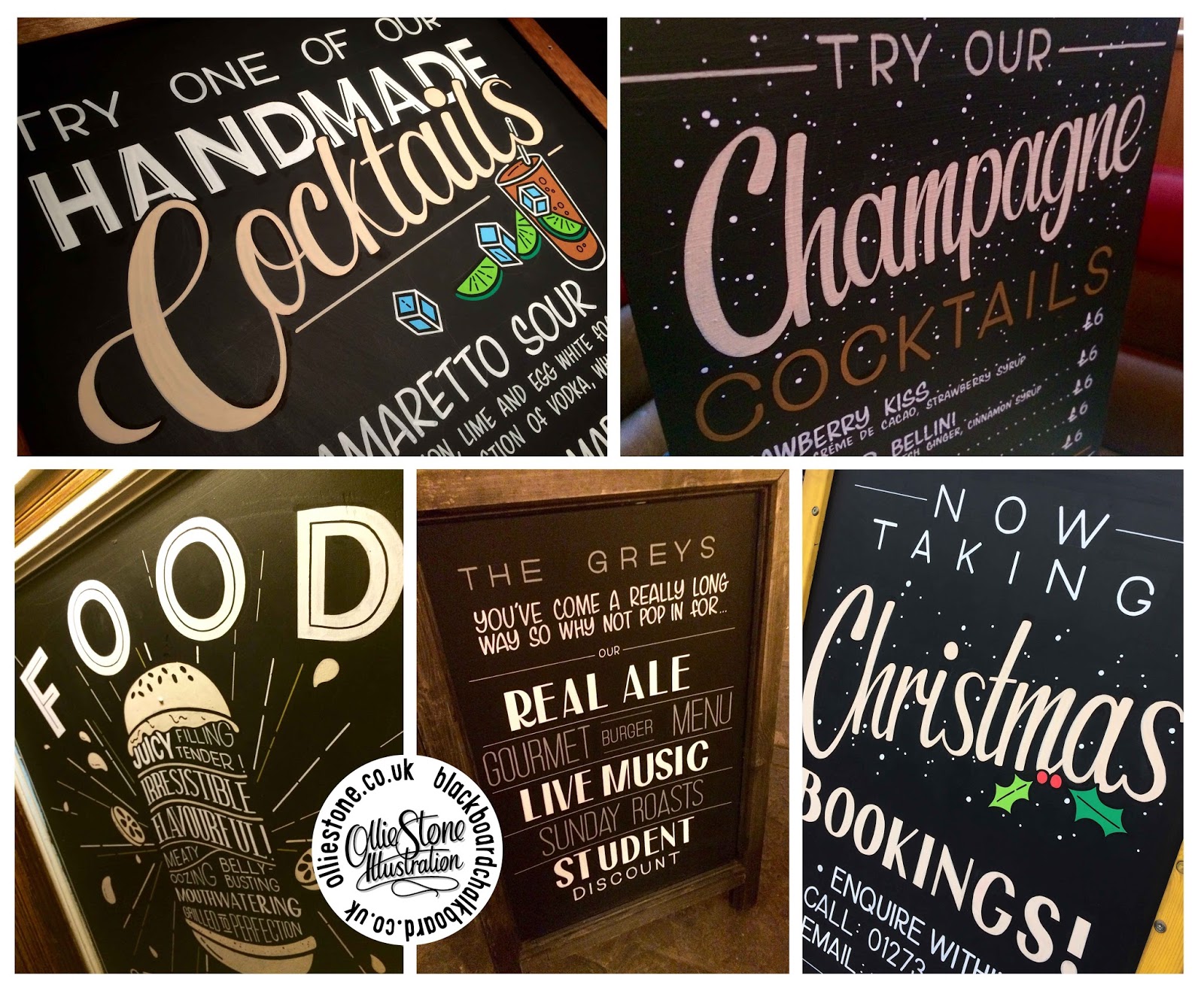 Pub Chalkboard by Ollie Stone 2017 Chalkboards Blackboards Custom Sign Writing Murals