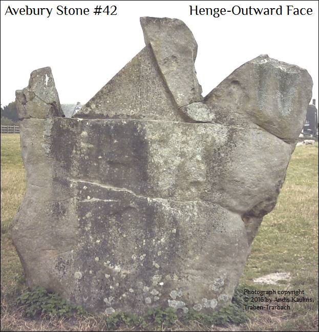 Avebury Stone #42 Facing Henge Outward Photo