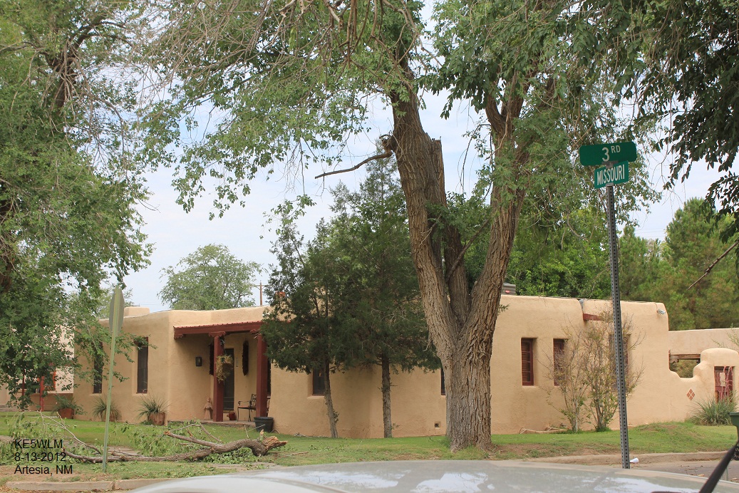 TStorm Winds Damage Trees In Artesia, NM Last Night. 8122012.