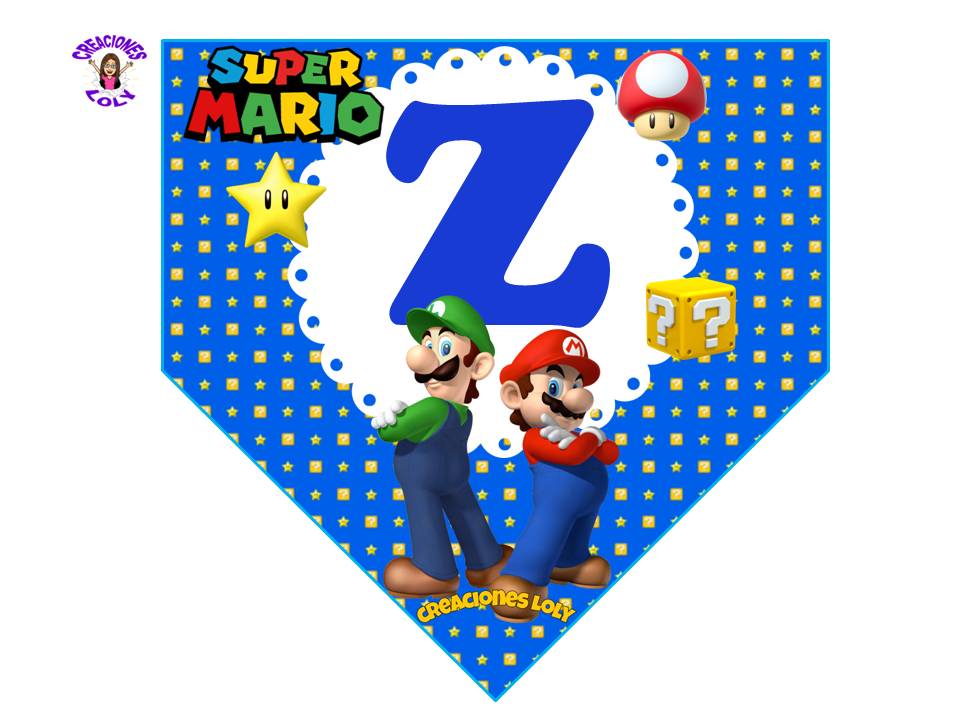 Creaciones Loly Banderines Mario Bros