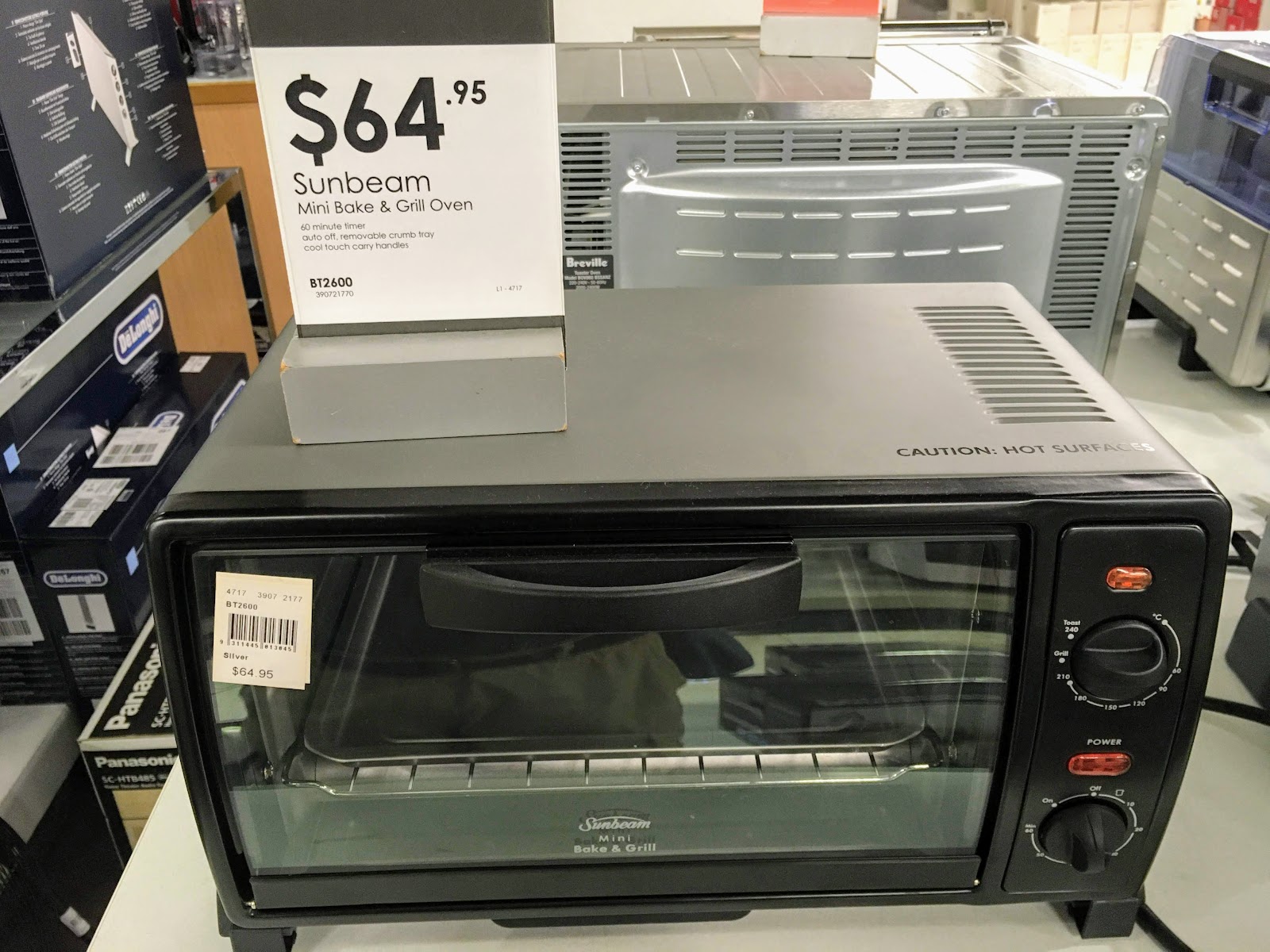 sunbeam mini bake and grill bt2600