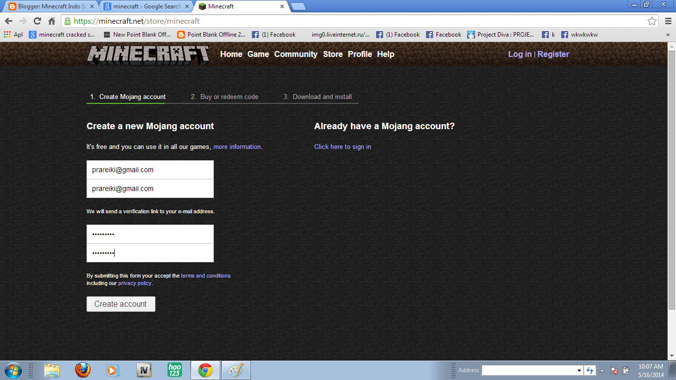 Cara Daftar Gratis Di Minecraft | Minecraft Indo Sharing