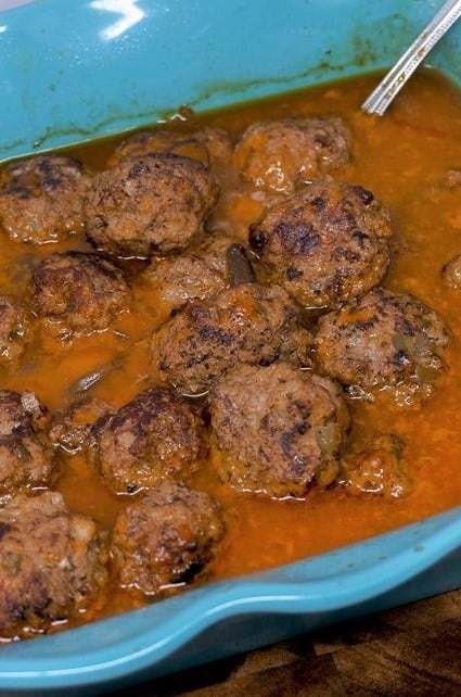Homemade Meatballs In Mushroom Gravy