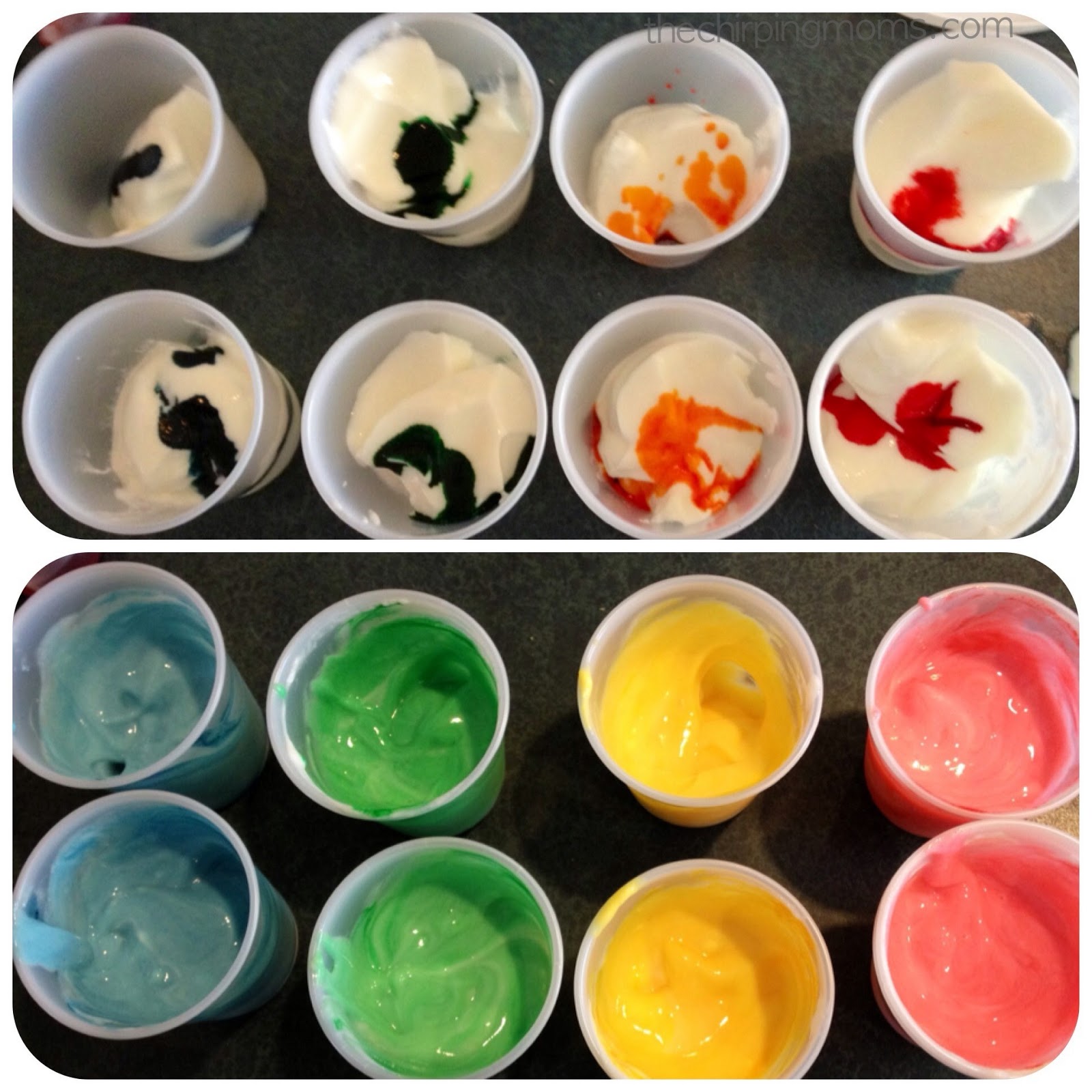 Fun With Yogurt Paint The Chirping Moms