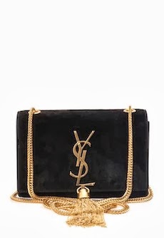 SAINT LAURENT Cassandre suede bag