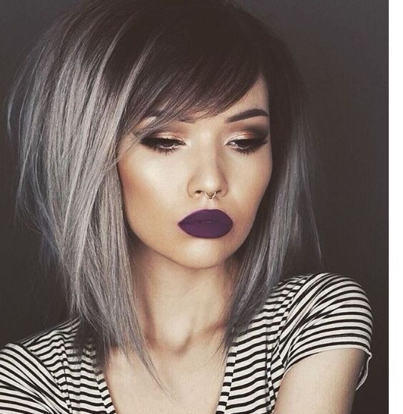 Cabelos tendências 2016 - Cabelo cor cinzenta, corte cabelo Cabelos tendências 2016 - Cabelo cor cinzenta, corte cabelo