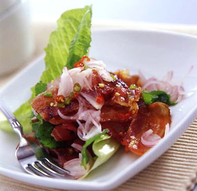 Recipe for Asian salad –Spicy bacon salad Thai style