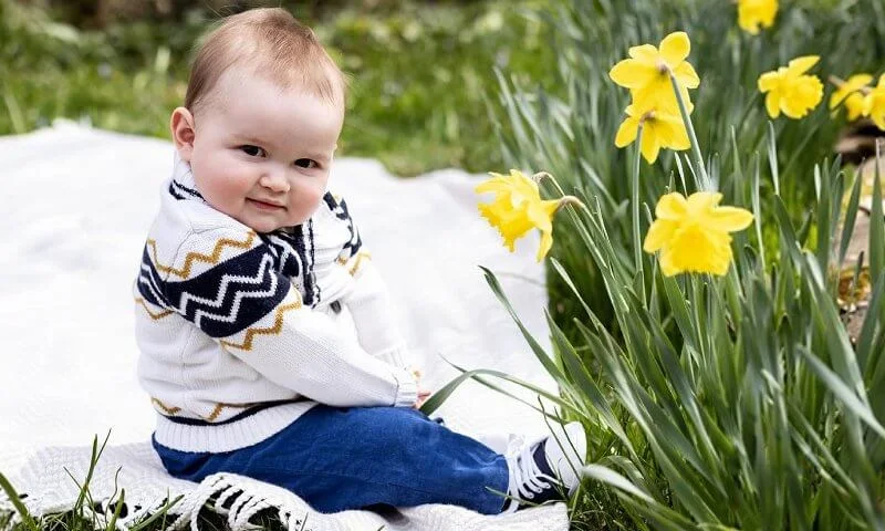 Hereditary Princess Stephanie and Hereditary Prince Guillaume celebrate the first birthday of their son Prince Charles