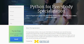 Python für Jedermann Coursera kostenloser Kurs