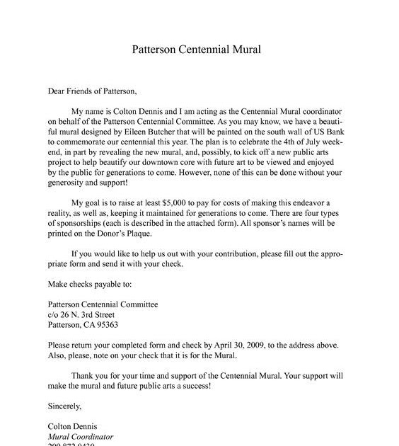 Sample Letter Requesting Scholarship Donations | Sample Letter