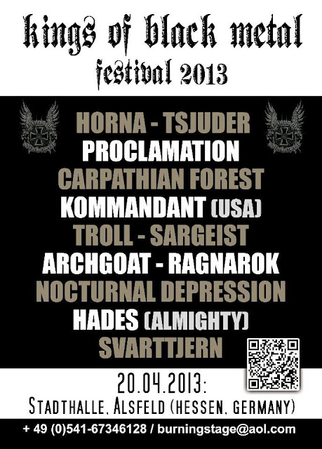 Kings of Black Metal festival 2013 at Stadthalle @ Alsfeld, Hessen, Germany 20/04/2013