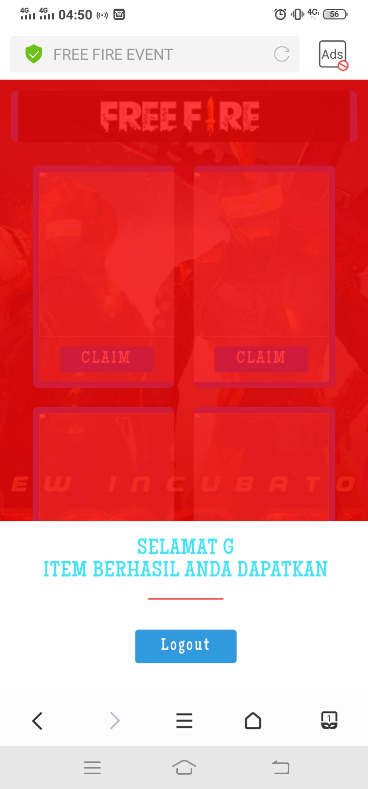 SCRIPT WEB PHISING FF TAMPILAN INCUBATOR MAGMA RIDGE BULAN