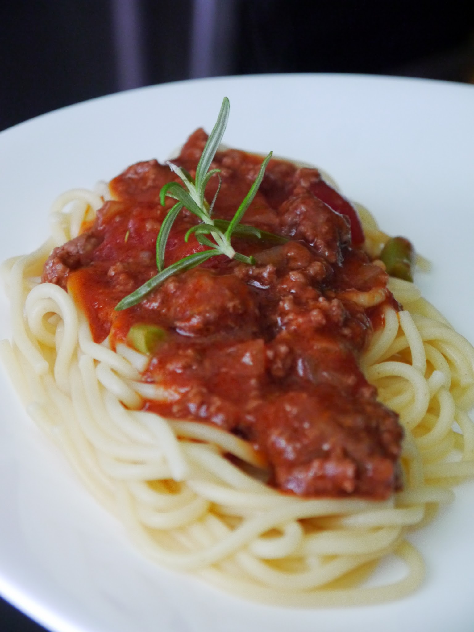 Plated Spaghetti dish
