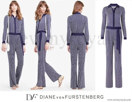 Queen Mathilde wore DVF - Diane von Furstenberg Traci jumpsuit