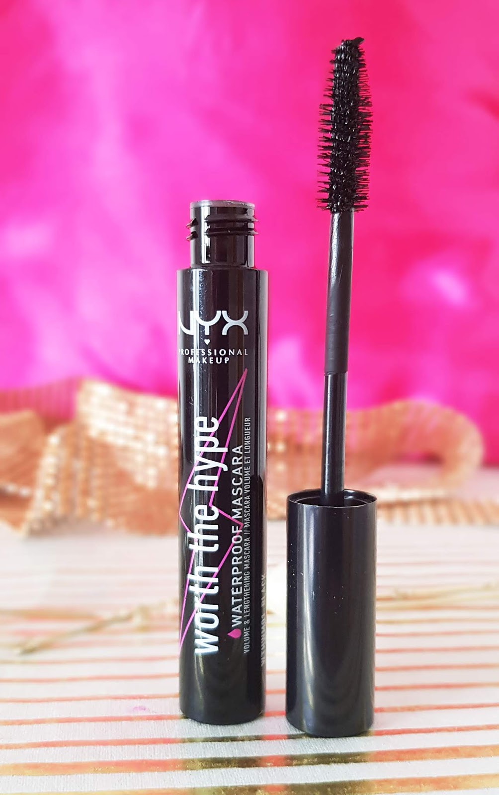 Close up of NYX Worth the Hype waterproof mascara, reviewed by over-50s blog Is This Mutton?