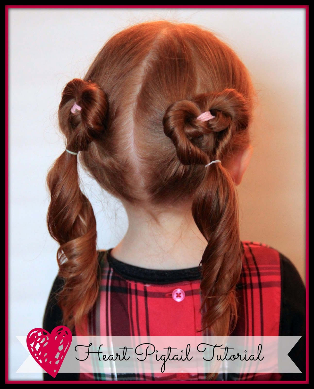 watch out for the woestmans Valentines Day Heart Pigtails Hair Tutorial