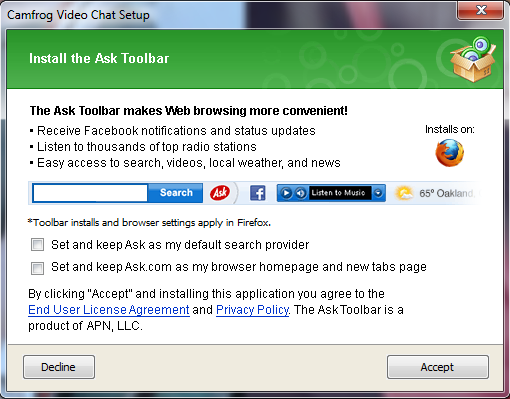 Install Camfrog 6.6 Klik
