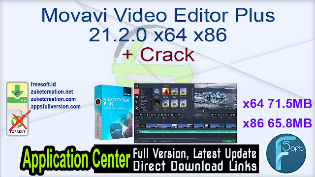 Movavi Video Editor Plus 21.2.0 x64 x86 + Crack
