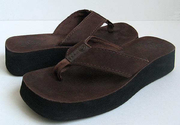 ... : REEF BUTTER BROWN LEATHER THONG FLIP FLOP SANDALS WOMENS SIZE 8