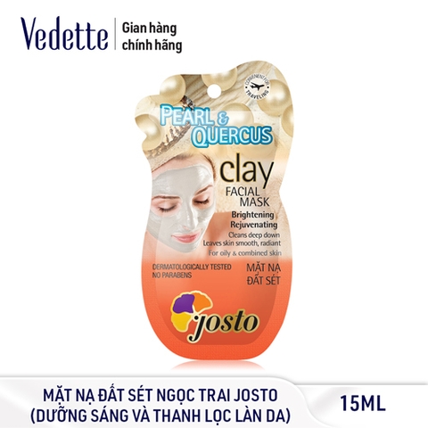 Mặt nạ đất sét Josto Ngọc Trai (Pearl & Quercus)15ml