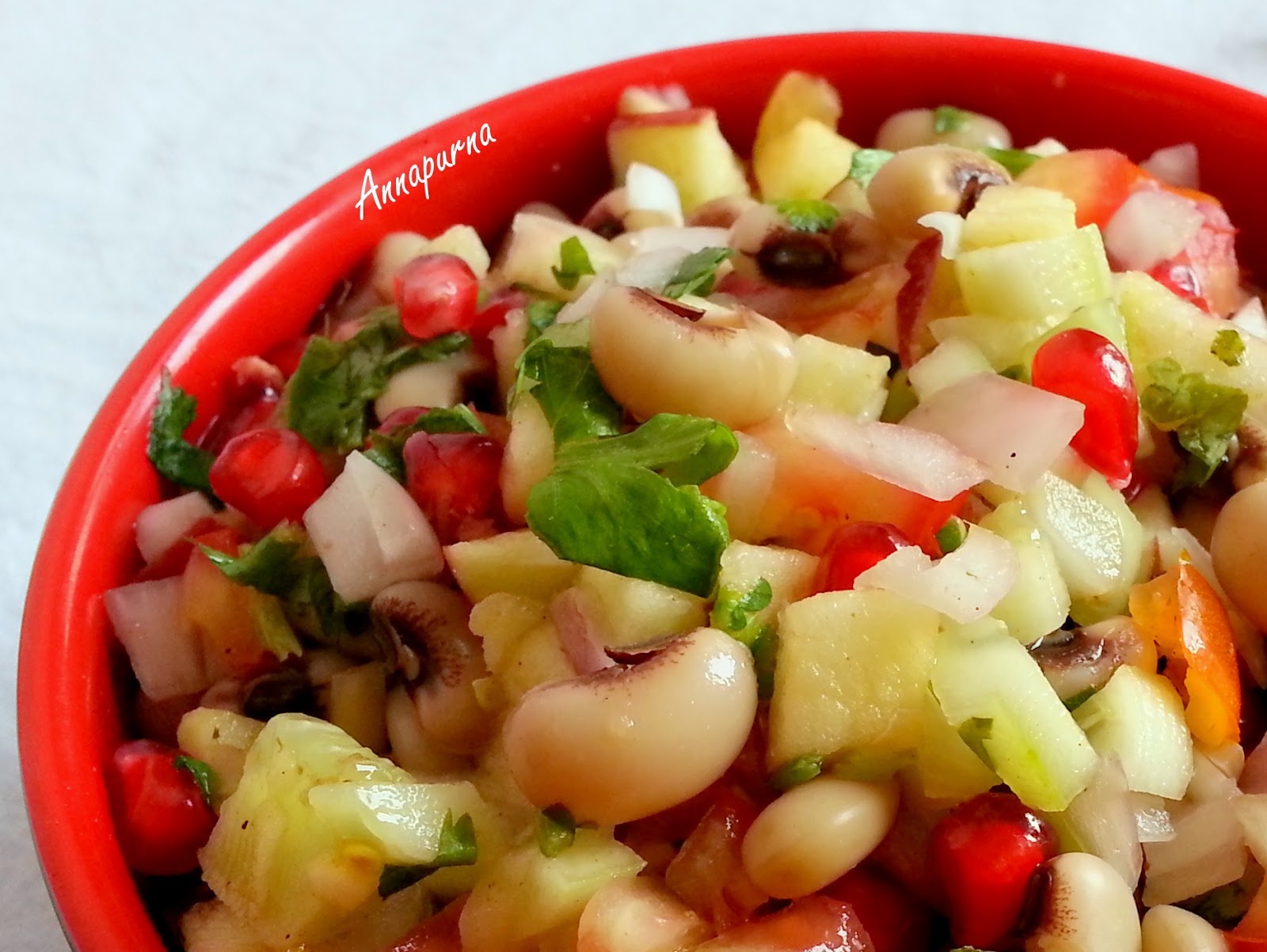 Annapurna Black Eyed Bean / Lobia Salad Recipe / Healthy Eating