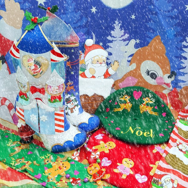 banner of selection of Irregular Choice festive accessories with snow overlay