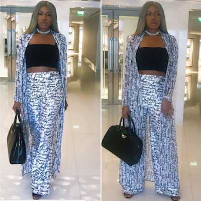 Chika Ike flaunts her abs in crop top as she steps out for a business ...