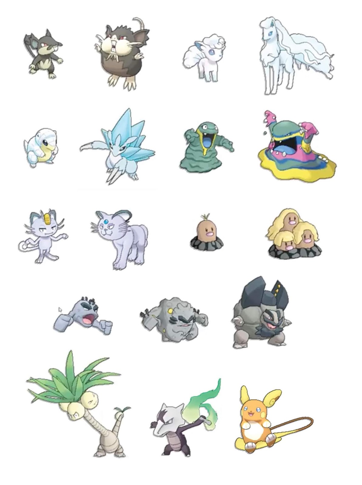 Pokémons com Formas Alternativas