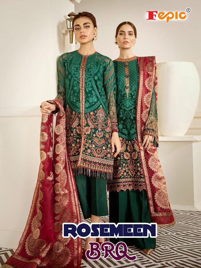 Fepic Rosemeen Brq Pakistani Suits Collection In Wholesale Rate  With open Pics 