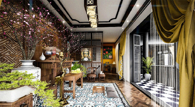Phong cách lndochine dự án Sunshine Heritagẹ Resort Hà Nội Nét đẹp hoài niệm của văn hóa Á Đông