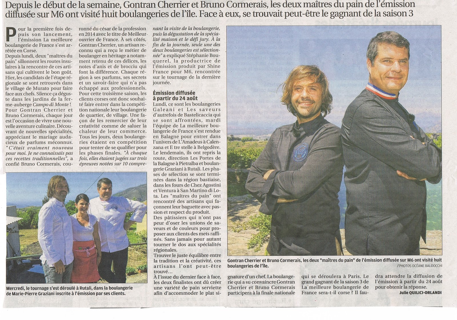 VOCE DI RUTALI... è d'altrò Extrait de CorseMatin de ce jour.