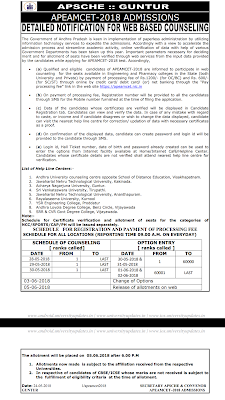 AP EAMCET 2018 Notification
