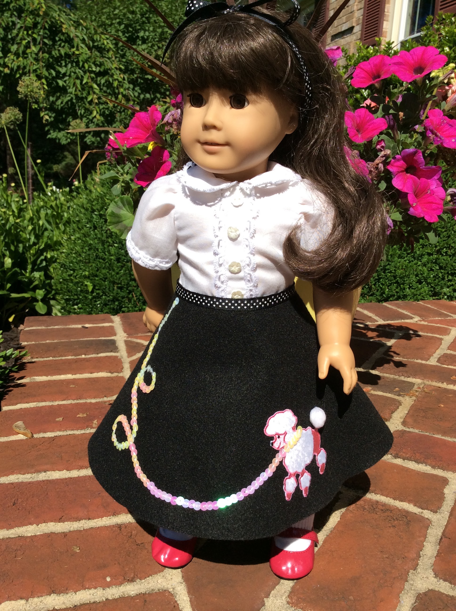 American sales girl poodle