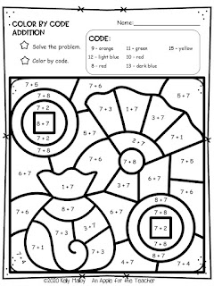 An Apple For The Teacher: Chinese New Year Color By Number Math Facts