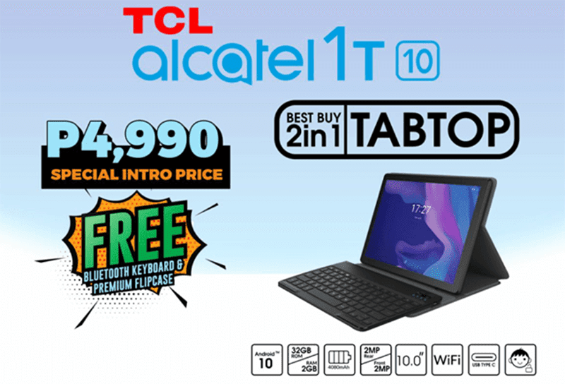 TCL Alcatel 1T10 with FREE Bluetooth Keyboard and Flipcase launched in PH TCL Alcatel 1T10 with FREE Bluetooth Keyboard and Flipcase launched in PH